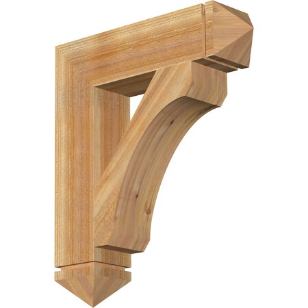 Ekena Millwork Legacy Arts & Crafts Rough Sawn Bracket, Western Red Cedar, 6"W x 26"D x 30"H BKT06X26X30LEC03RWR